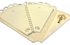 Guest Book White/Gold 15 Pge X 2 14 lne Op21 X 12 Triang Wedding Celebra Party💕