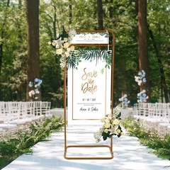 4.9ft Wedding Sign Stand Metal Gold Poster Display Stand Wedding Welcome Stand