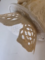 Vintage 1950s Wedding Cake Topper Bride Groom Bell Flower Arch