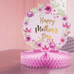Fun Express Mother’s Day Centerpiece – Elegant Floral Table Decor Small, Red