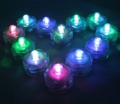 Multi-Color Changing LED very bright tealights, 10 – Candles Battery operated