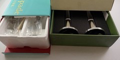 2 Sets Kate Spade x Lenox «Mr.» & «Mrs.» Champagne Glasses Candle Stick Holders