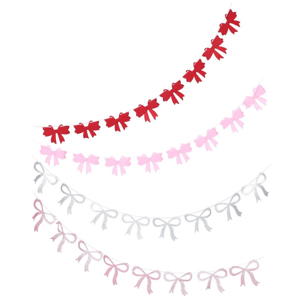 Mother’s Day Butterfly Flag Baby Shower Bow Garland for Coquette Room