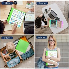 INFUN 1 Inch 3-Ring Telescoping Project Organizer Binder,13 Pocket, Customiza…