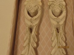 Wedding or Party Antique Ivory Country Chic Cake Knife and Server Set.