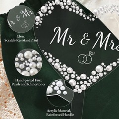 Coucoland Mr and Mrs Cake Topper 5.4 inches x 3.3 x 8.1 inches, White