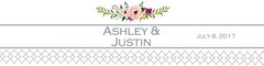 Elegant Flower Hand Drawn Hearts Wedding Anniversary party Water Bottle Labels