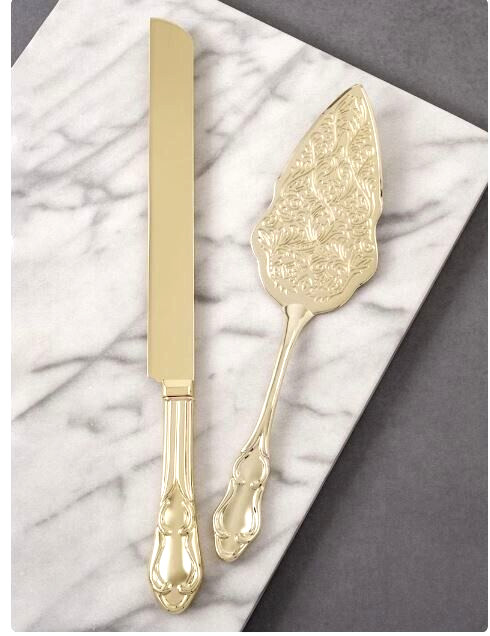 Cake Server Set 2-Piece Wedding Cake New Cake Server Set silver color
