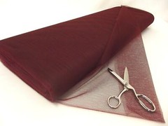 Dress Net 100% Polyester Tulle Fabric Material – BURGUNDY