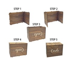 Rustic Wooden Card box 12x9x7 Inch Gift Card Box for Wedding Birthday Baby Sh…