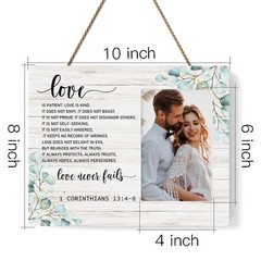 IAXIC Wedding Gifts for Couple Anniversary Photo Frame Religious Scripture Ru…