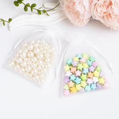 25PCS White Organza Bags 5×7 inches, Sheer Mesh Jewelry Pouches, Organza Gift Ba