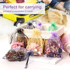 100PCS Moon Star Organza Bags 4×6″ Drawstring Party Favor Candy Gift Pouches
