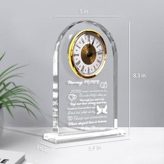 Wedding Gifts for Couples 2025 – Elegant Crystal Clock with Inspiring Quote,