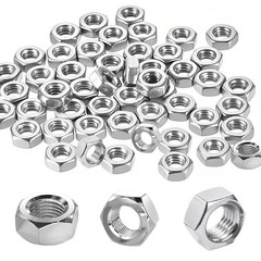100pcs M5-0.8 Hex Nuts 304 Stainless Steel High Strength Anti-Rust Nut Kit fo…