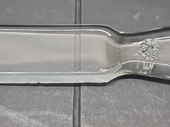 Vintage Depression Clear Glass Cake Fruit Knife Nice