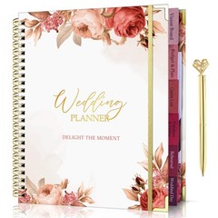 3PC VINTAGE FLORAL WEDDING PLANNER KIT 9x11in – UNIQUE GIFT SET-Wedding Planner