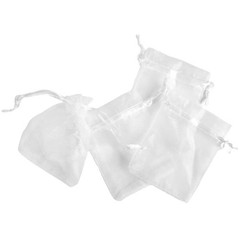 White Organza Favor Bags 5.5×3.75 Inches 50-Pack Wedding Birthday Party Supplies