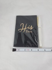 His Vows Black Wedding Book 5.9″x3.9″ New Sealed With Pen