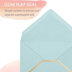 Invitation Envelopes, 60-Pack 4×6 Envelopes for Invitations, Gold Foil Border…