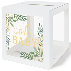 Clear White Border Baby Shower Card Box Reception Gift Wishing Well Party