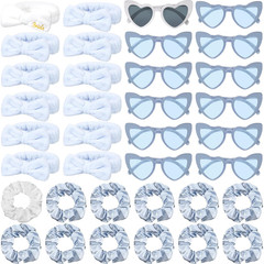 36-Piece Bachelorette Party Set: Headbands, Scrunchies & Heart Sunglasses, Dusty