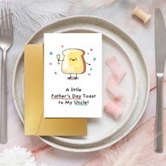Spercy Cute Fathers Day Card for Uncle, Toast Uncle Father’s Day Card, A Litt…