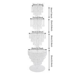 4PCS Cake Stands Acrylic Cake Stand Set Dessert Stand for Wedding Event Decor