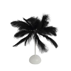 15″ Ostrich Feather LED TABLE LAMP Centerpiece Battery Operated Desk Light Party