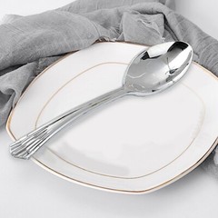 Plastic SILVER SPOONS Disposable Party Home Elegant Light Gray Catering Home