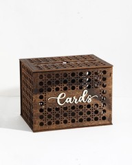 Wedding Card Box With Lid Wood Envelope Money Box For Reception 12x9x8.8 In