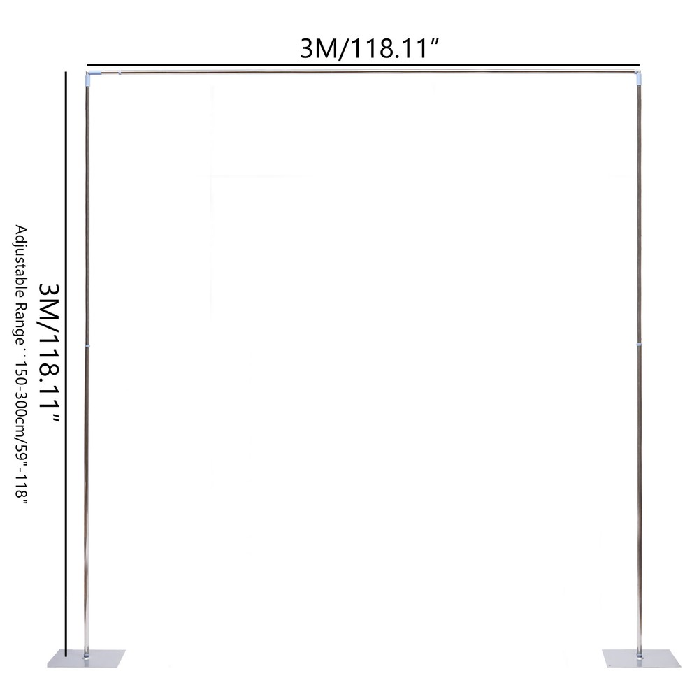 10ft x 10ft Backdrop Stand Pipe Kit Heavy Duty Wedding Back Adjustable Stand
