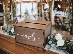 Wooden Wedding Card Box with Slot and Lid | Graduation Card Box for Party 202…