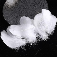 100Pcs White Goose Feathers – 3-5inches Natural White Feathers for DIY Crafts