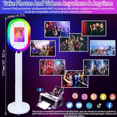 Portable Photo Booth Machine For iPad 10.2″ 10.5″ 10.9″ 11″ 12.9″ Selfie Station