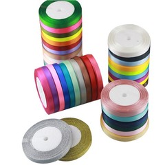 22 Metres Roll 10mm Width Ribbon Premium Sided Satin Ribbon Gift Wrap Decoration