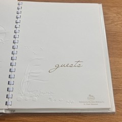 Guest Book Bound Hardcover beach embossed Ocean Birds gift box new