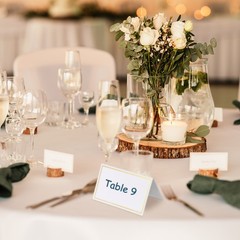 100pcs Place Cards, Printable Place Name Cards, Double Flower Pattern