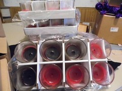 52 Clear Votive Candles Used but no chips or cracks.