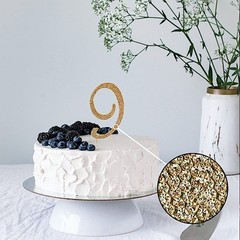2.5″ GOLD Number 9 Rhinestone Cake Topper Wedding Cupcake Dessert Dessert Events