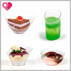 720 Bulk Acrylic Plastic Clear Stackable Dessert Candy Favor Bowl Plate Cup Box