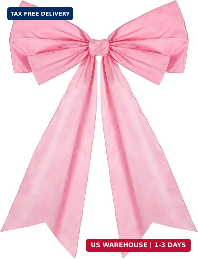 1 Pcs Large Pink Coquette Bow for Backdrop 27.6 x 21.7 Inches Big Pink Bows Room