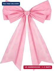 1 Pcs Large Pink Coquette Bow for Backdrop 27.6 x 21.7 Inches Big Pink Bows Room