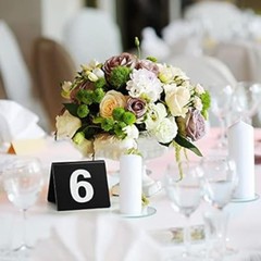 FAVSTOCK Double Sided Plastic Table Numbers for Restaurant, Wedding Seating
