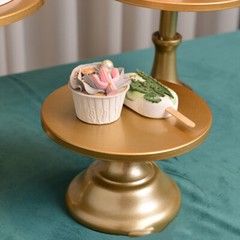 Round Cake Stand Metal Iron Pedestal Dessert Holder Wedding Party Rack Display