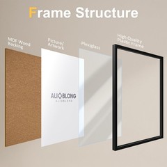 8×8 Picture Frame Set of 6,Black Photo Frame for 8×8 Without Mat,Thin Border …