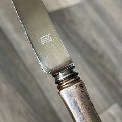 Vintage Sheffield Serrated Cake Knife Sterling Silver Handle Wedding Bread Knife