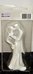 WILTON Cake Toppers, Bride And Groom White Abstract Modern NEW