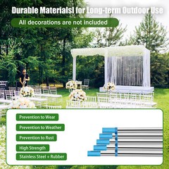 10’x50′ Backdrop Stand Pipe Kit,Background Support System Curtain Frame HOT NEW