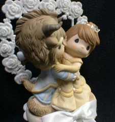 Beauty and the Beast Disney Wedding Cake Topper Belle Precious Moment Groom Top